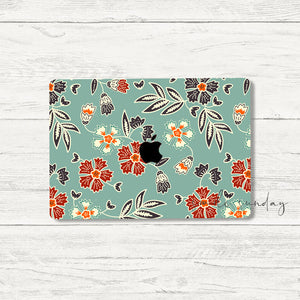 Batik Floral Macbook Pro/Air/Retina Case + Matching Keyboard Cover