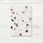 Load image into Gallery viewer, Terrazzo Marble iPad 3 Fold Smart Cover
