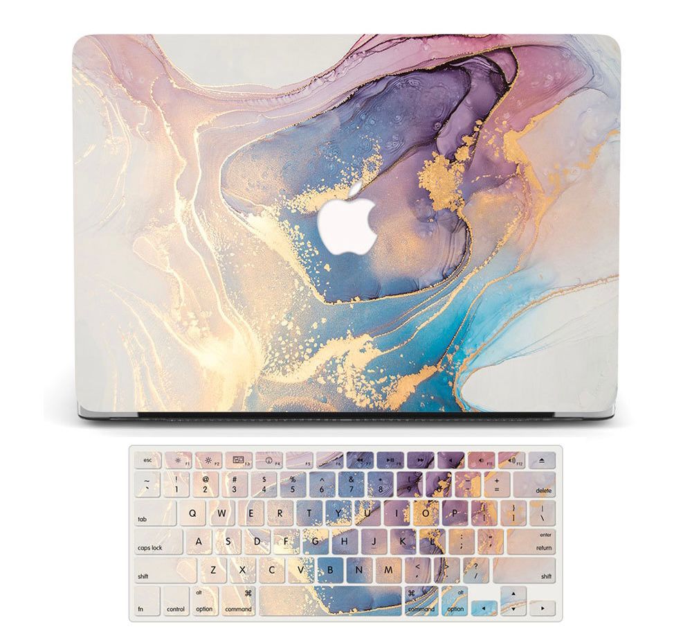 Marble Streaks Stardust Macbook Pro/Air/Retina Case + Matching Keyboard Cover