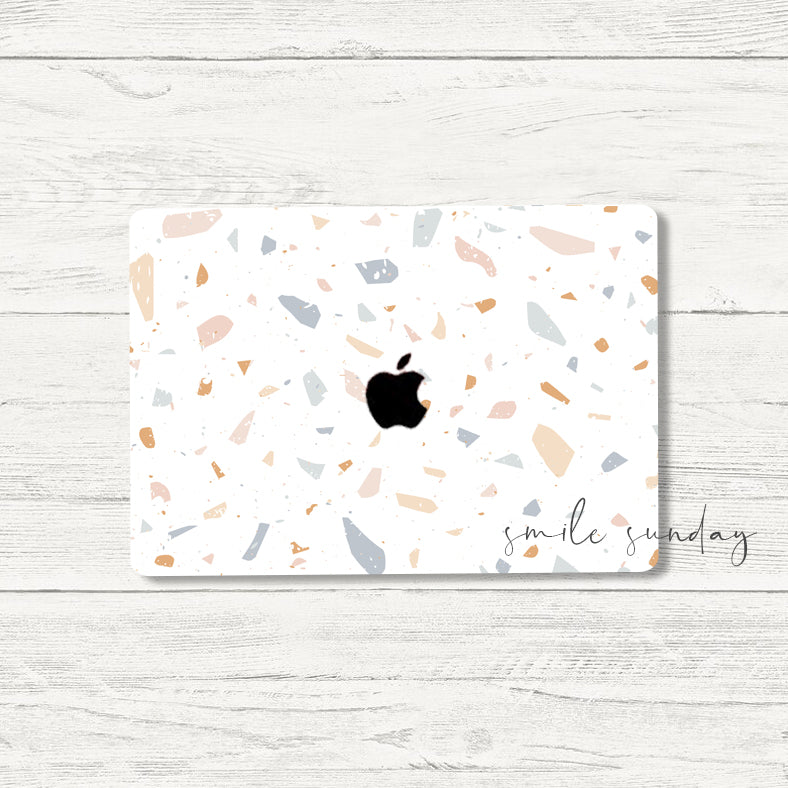 Cheery Cotton Candy Terrazzo Macbook Air/Pro/Retina Case + Matching Keyboard Cover