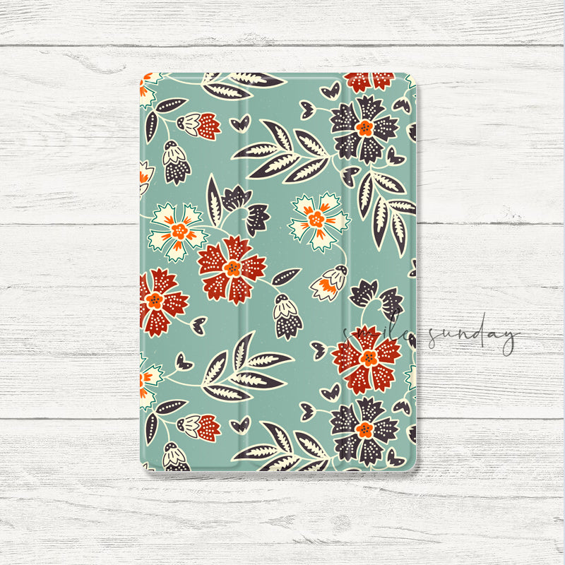 Batik Floral iPad 3 Fold Smart Cover