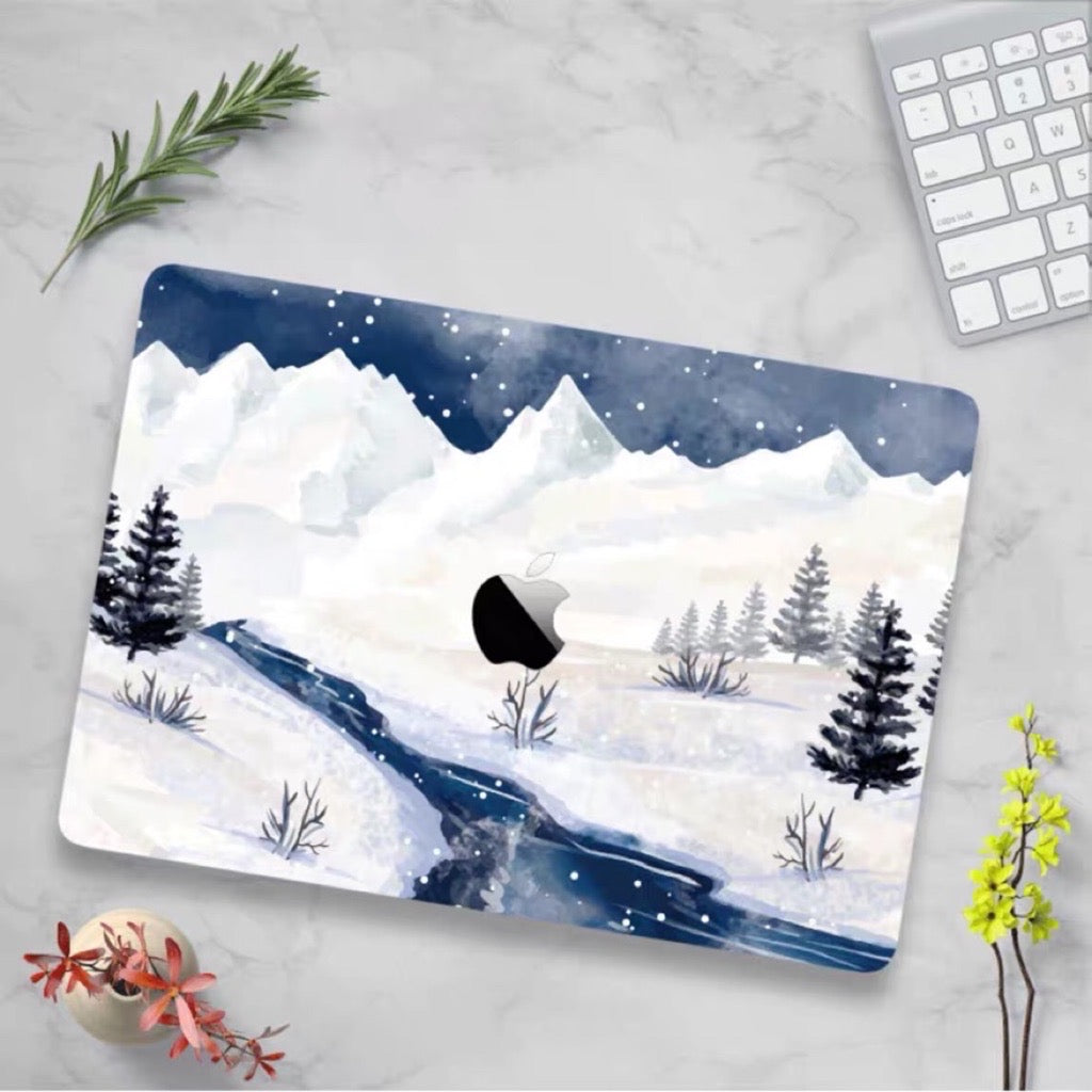 Winter Merryland MacBook Pro/Air/Retina Case + Transparent Keyboard Cover