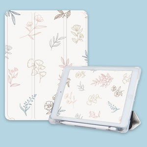 Morning Dawn Botany Doodles iPad 3-Fold Smart Case