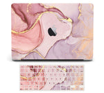 Load image into Gallery viewer, Marble Streaks Stardust Macbook Pro/Air/Retina Case + Matching Keyboard Cover
