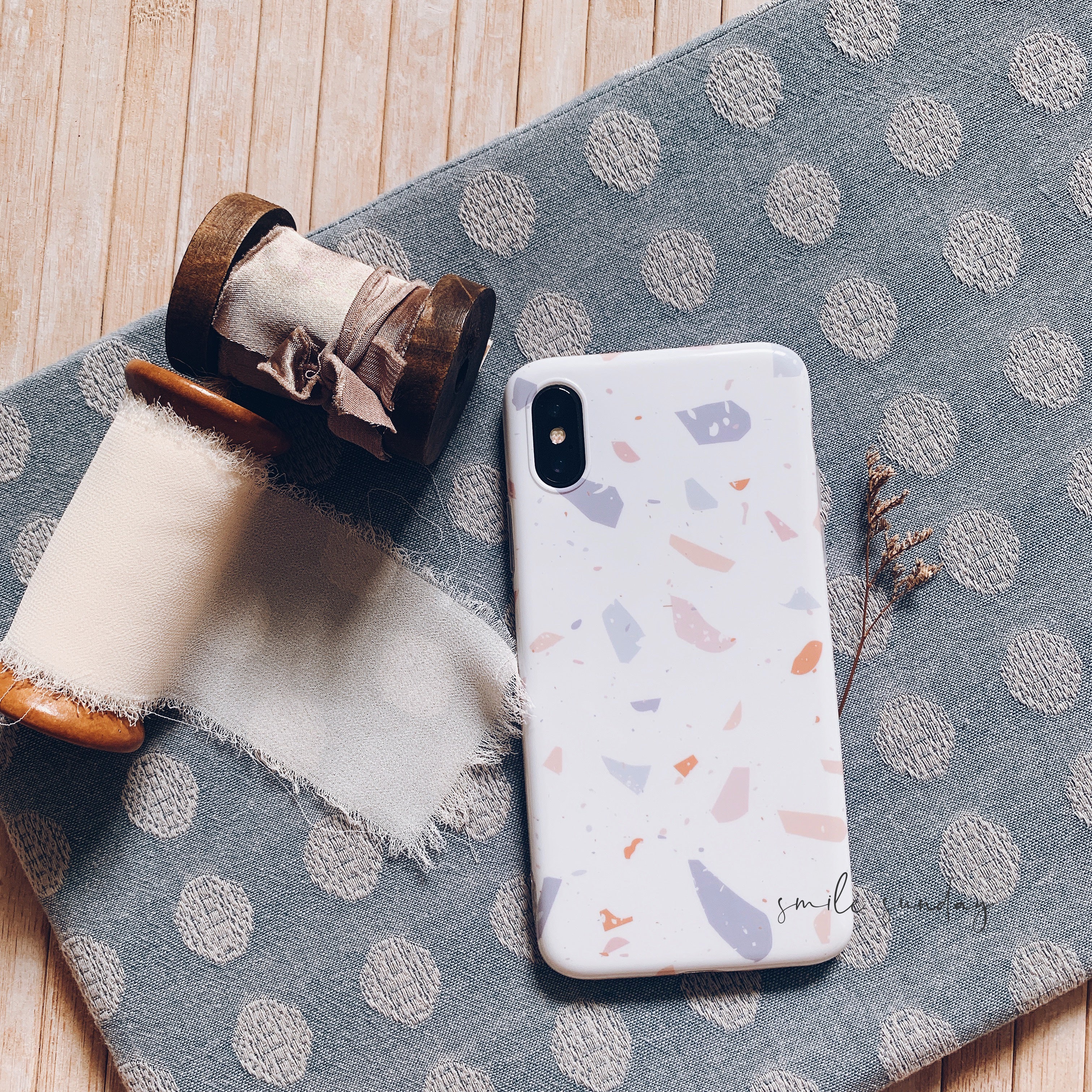 Cheery Cotton Candy Terrazzo iPhone Case